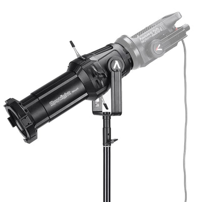 puture Spotlight Mount 19° Lighting Modifier with Interchangeable Projector Len and 3 GOBO for Aputure 120D Mark 2 120D LS C300D and Other Bowen-S Mount Light