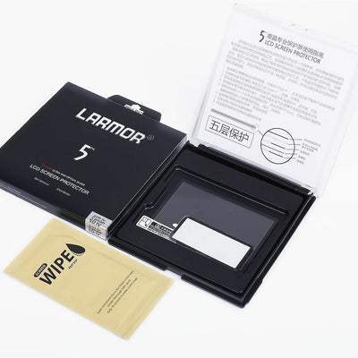 LARMOR 5th Gen Temper Glass Screen Protector with Magnetic Frame for Canon 5DMK4