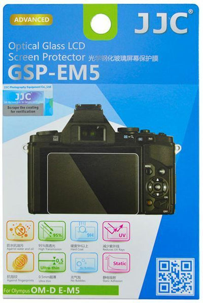 JJC GSP-EM5 Optical Glass LCD Screen Protector for Olympus OMD E-M5 Camera