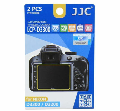 JJC LCP-D3300 2PCS LCD Guard Film Screen Display Protector NIKON D3300 D3200