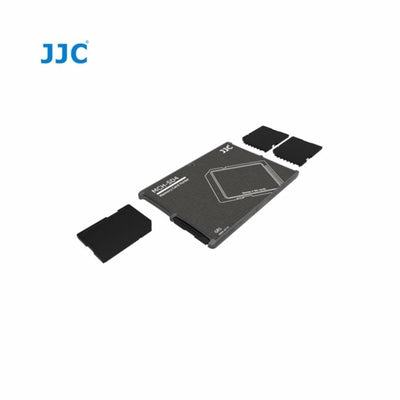 MCH-SD4 Ultra Slim Credit Card Size Memory Card Holder Hard Case for 4 x SD Grey