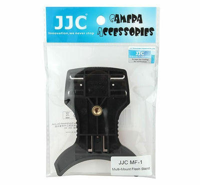 JJC MF-1 Hot Shoe Flash Stand Holder with 3 Mounts & 1/4" thread for Nikon Canon