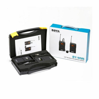 BOYA BY-WM6 Pro UHF Wireless Lav Microphone System for ENG/EFP DSLR/Cam/Gopro