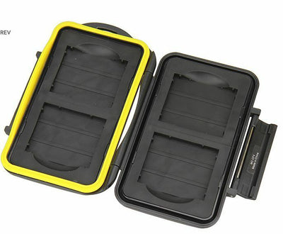 JJC Rubber Sealed Waterproof Memory Card Hard Case Holder for 4 x CF Cards