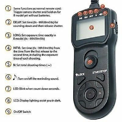 JJC TM-F2 Remote Timer for SONY A58 NEX-3NL A7R A7S A6000 A5000 HX300 RX100III