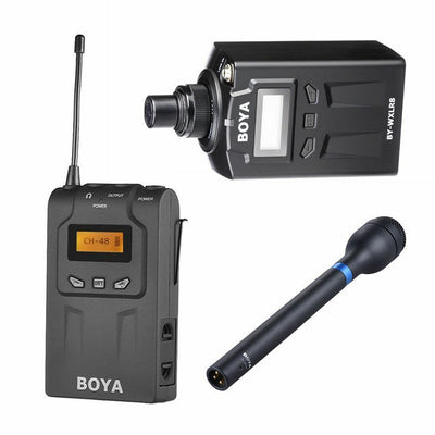 Boya BY-WM6R + BY-WXLR8 + BY-HM100 Kit Wireless Microphone Audio System