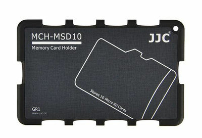 MCH-MSD10 Credit Card Size Memory Card Holder Hard Case for 10x Micro SD -Grey