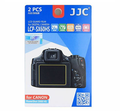JJC LCP-SX60HS LCD Proctetive Film x2 for Canon PowerShot SX60 HS, SX70 HS