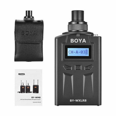 Boya BY-WM6R + BY-WXLR8 Kit Wireless Microphone Audio System Interview Recording