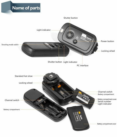 Pixel RW-221/DC0 Wireless Shutter Release for Nikon D800,D800E,D700,D300s,D200