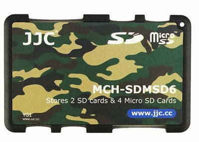 Ultra Slim Memory Card Holder Hard Case for 2 x SD + 4 x Micro SD -Camouflage