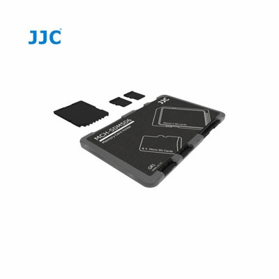 JJC MCH-SDMSD6 Slim Memory Card Holder Hard Case for 2 x SD + 4 x Micro SD -Grey