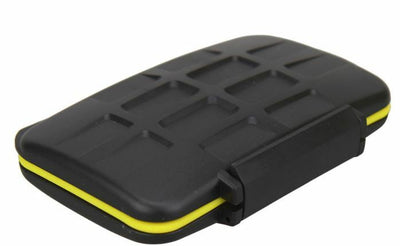 JJC Rubber Waterproof Memory Card Case fits 2 x CF, 2 x SD, 4 x Micro SD cards