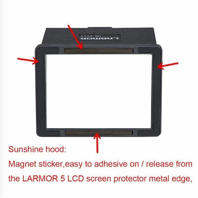 Larmor 5th Gen Glass Screen Protector & Sunshade Hood Set for Nikon D7100/D7200