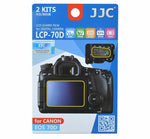 JJC LCP-70D 2KITS LCD Guard Film Screen Display Protector CANON EOS 70D 80D