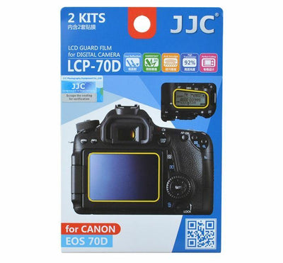 JJC LCP-70D 2KITS LCD Guard Film Screen Display Protector CANON EOS 70D 80D