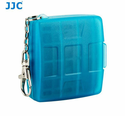 JJC Blue Memory Card Case for Nintendo Switch Game Card × 4 + Micro SD card × 4