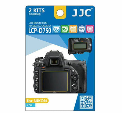 JJC LCP-D750 hard polycarbonate LCD Film Screen Protector For Nikon D750 2 Pack