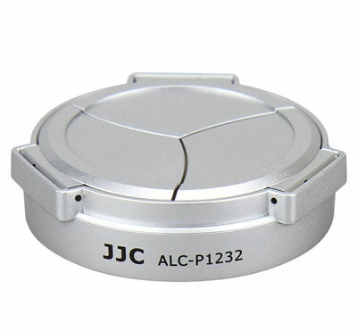 JJC Silver Auto Lens Cap PANASONIC Lumix G Vario HD 12-32mm Lens