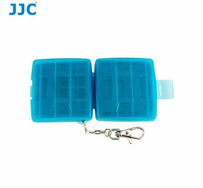 JJC Blue Memory Card Case for Nintendo Switch Game Card × 4 + Micro SD card × 4