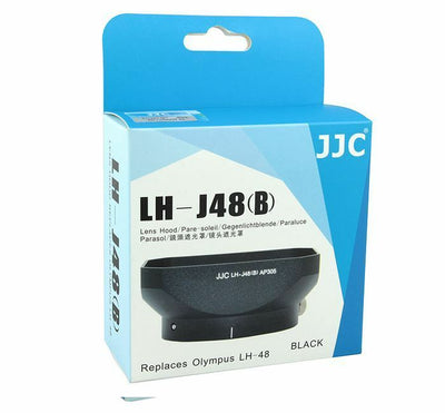 JJC LH-J48 Black Metal Lens Hood for Olympus M.ZUIKO DIGITAL ED 12mm 1:2.0 Lens
