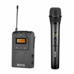 Boya BY-WM6R + BY-WHM8 Kit Wireless Handheld Microphone Audio System broadcast
