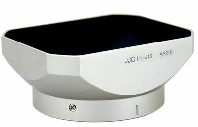 JJC Silver Metal Lens Hood for Olympus ED 12mm 1:2.0 Zuiko Replaces LH-48