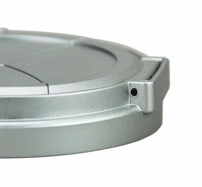 JJC Silver Auto Lens Cap Panasonic LUMIX DMC-LX100 LEICA D-LUX DMW-LFAC1