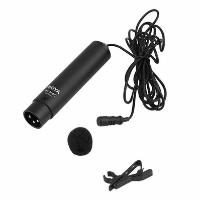 BOYA BY-M4C For Canon Panasonic Camera Microphone Lavalier Audio Clip-on Lapel