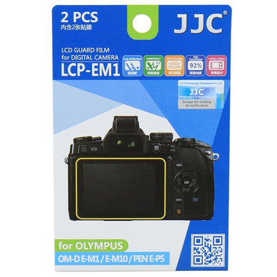 JJC LCP-EM1 LCD Screen Protector Guard Film for Olympus OM-D EM1,EM10,E-P5,E-PL7